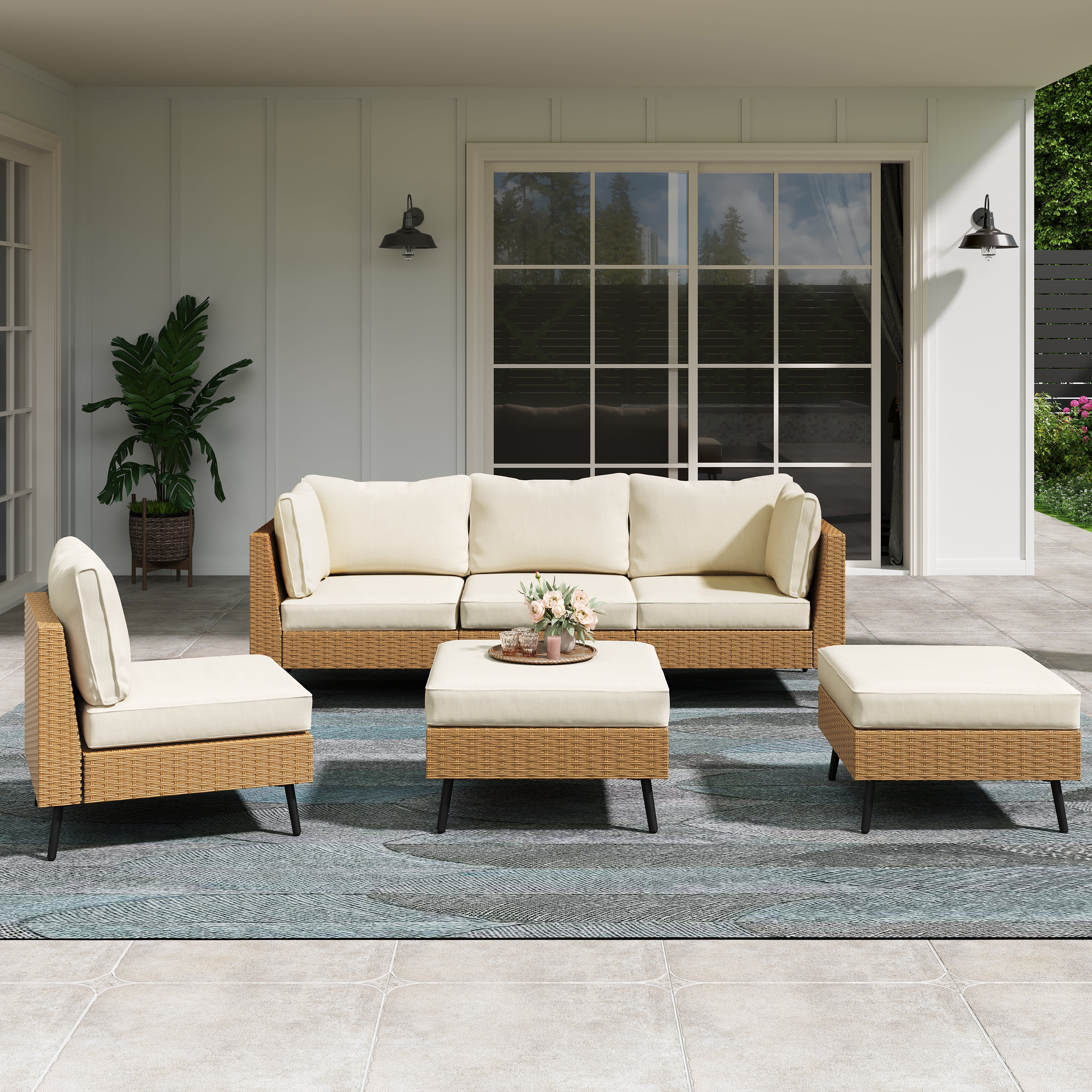 Arlington 6 piece outlet sofa set with cushions