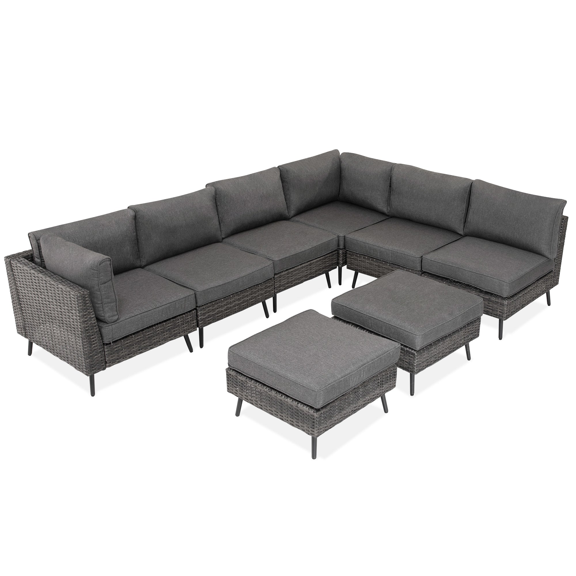 8-piece Wicker Sectional Sofa