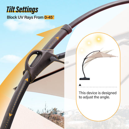 LAUSAINT HOME Upgraded 11 FT Patio Umbrellas with Base Included