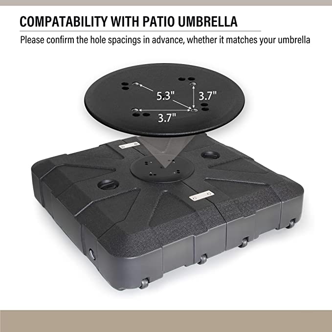 Patio Umbrella Base, 280 lbs