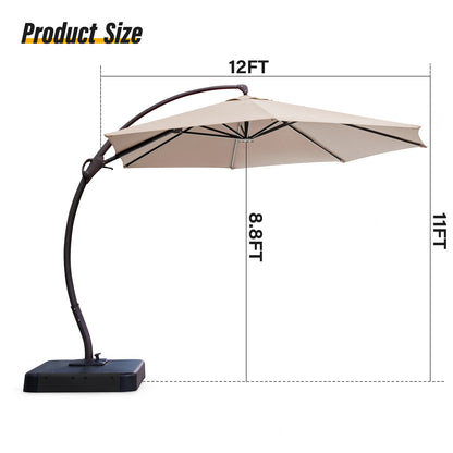 LAUSAINT HOME Upgraded 11 FT Patio Umbrellas with Base Included