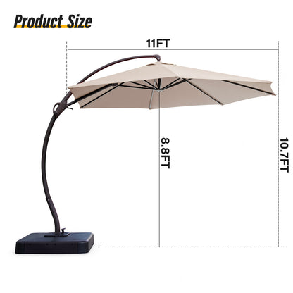 LAUSAINT HOME Upgraded 11 FT Patio Umbrellas with Base Included