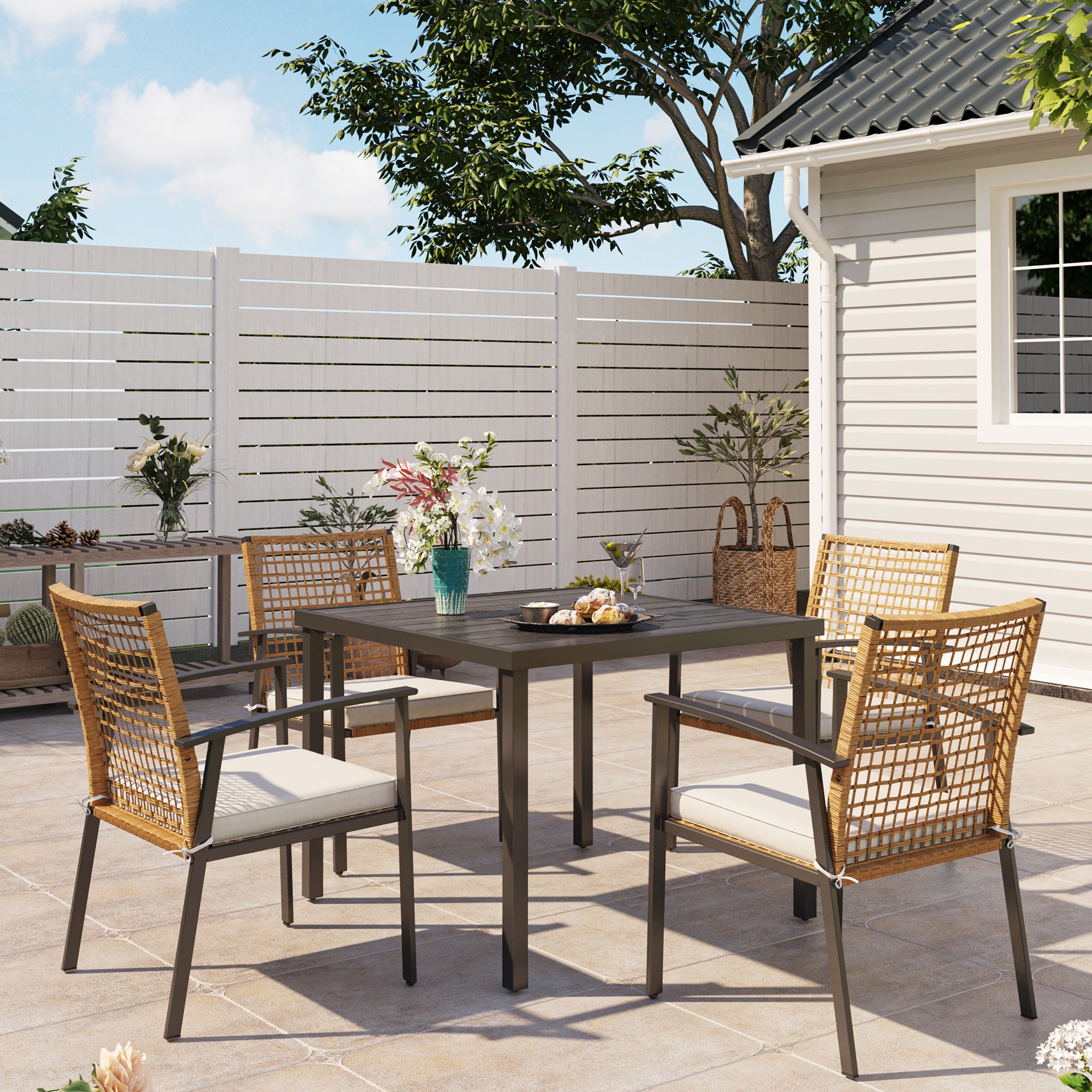 Patio table and chairs 5 piece hot sale