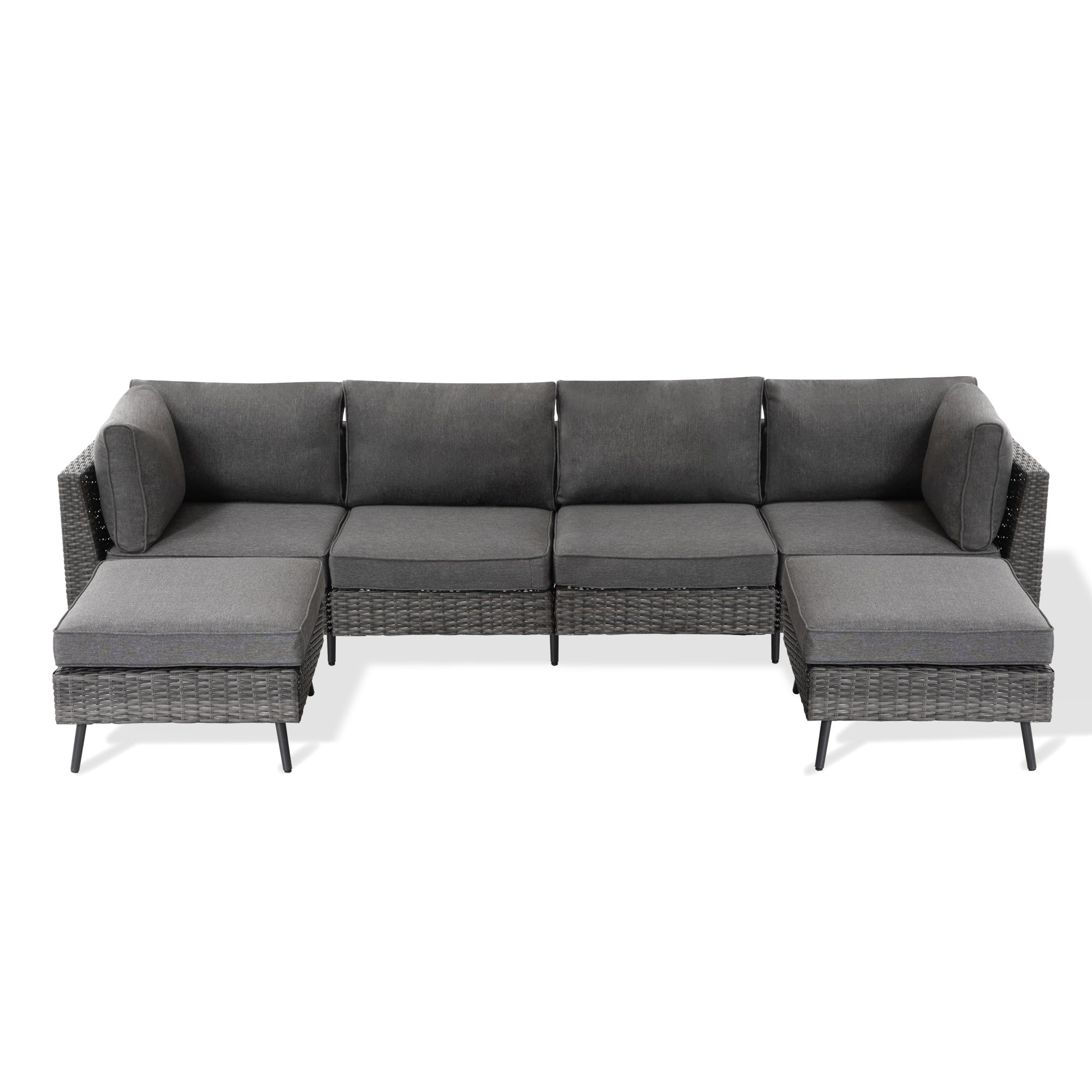 6-piece Wicker Conversation Sofa