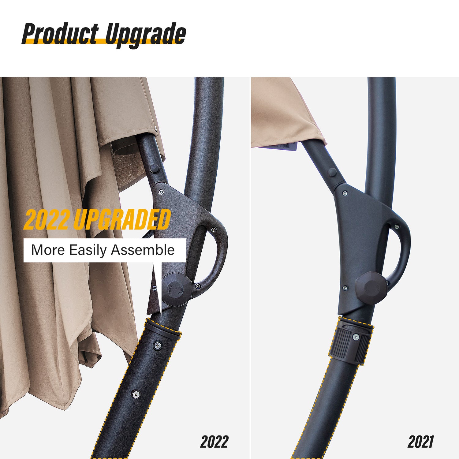 LAUSAINT HOME Upgraded 11 FT Patio Umbrellas with Base Included