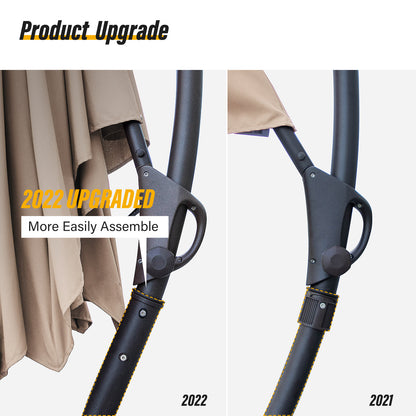 LAUSAINT HOME Upgraded 11 FT Patio Umbrellas with Base Included